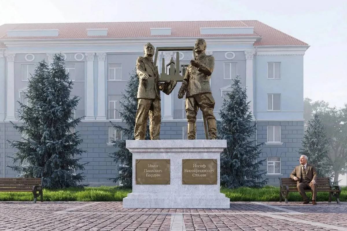 В Череповце на перекрестке улицы Металлургов, Сталеваров и проспекта Победы установят памятник Иосифу Сталину и Ивану Бардину