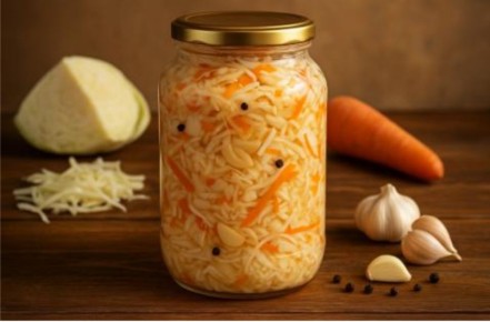 Ароматная закуска: маринованная капуста с болгарским перцем за ночь