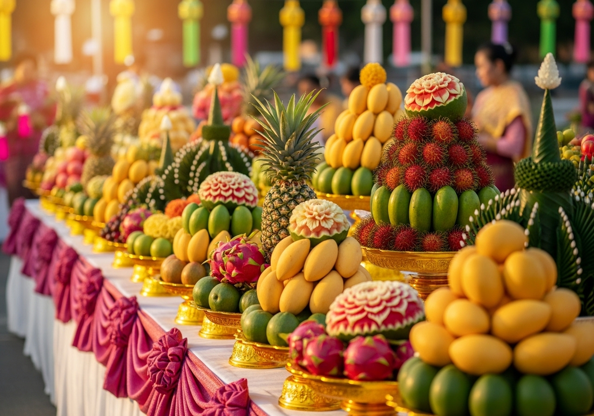 Фрукты как символ: магия тайских праздников на столах