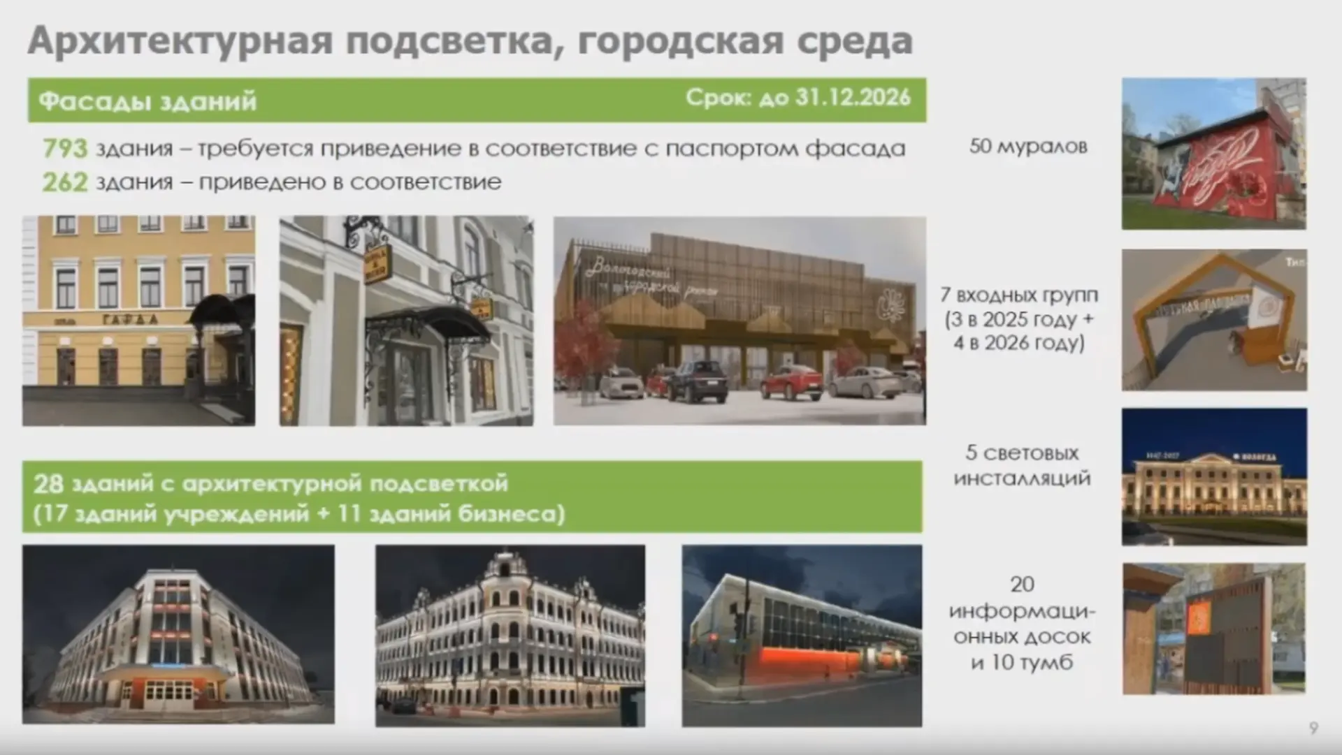 Сергей Жестянников доложил губернатору Георгию Филимонову о ходе проекта архитектурной подсветки в Вологде