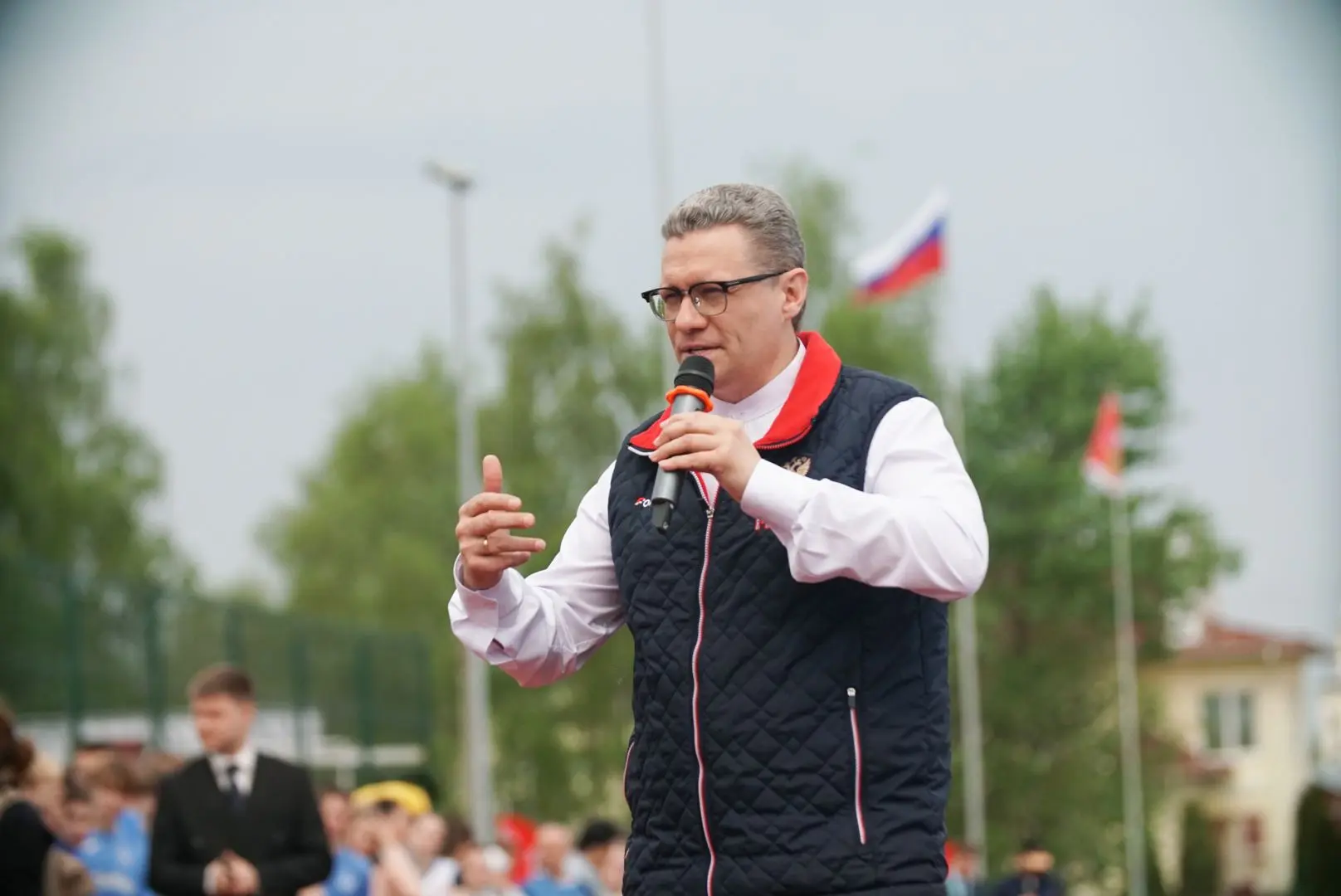 Георгий Филимонов: Вместе со студентами и спортсменами торжественно открыли стадион «Политехник» после капитального ремонта