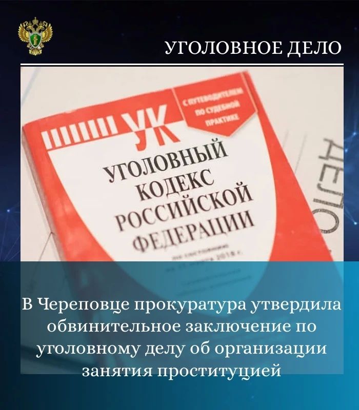 Прокуратурой г. Череповца утвержден обвинительный акт по уголовному делу в отношении 6 местных жителей, двух мужчин, 1985 года рождения и четырех женщин, 1975, 1992, 2000 и 2002 годов рождения
