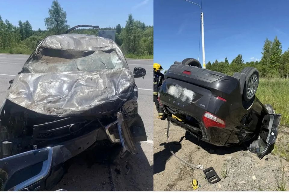 В ДТП под Череповцом пострадали шесть человек, в том числе трое детей