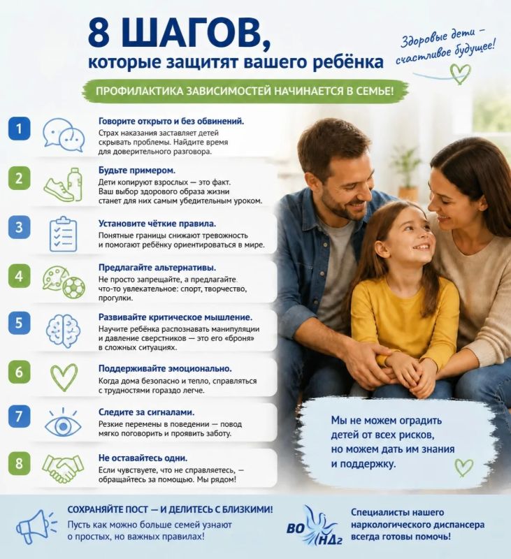8 шагов, которые защитят вашего ребёнка от зависимостей