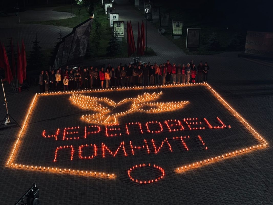 1900 свечей зажгли череповчане в память о героях Великой Отечественной войны