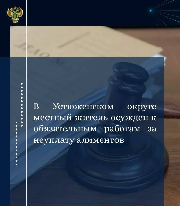 Прокуратурой Устюженского района поддержано государственное обвинение по уголовному делу в отношении 40-летнего местного жителя