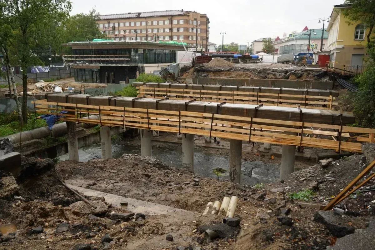 Ремонт Мяснорядского моста в Вологде идёт по графику Ремонт Мяснорядского моста в Вологде идёт по графику