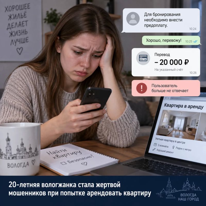 Квартира «с картинки» обошлась вологжанке в 20 000 рублей