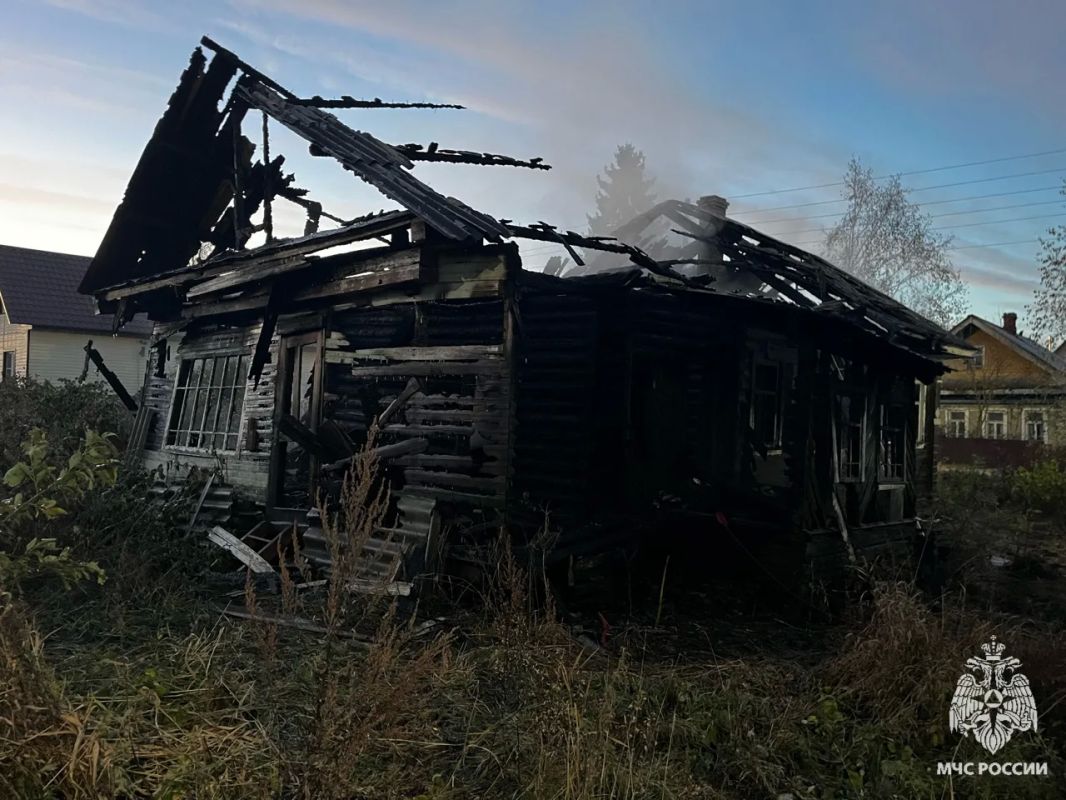 На пожаре в Тотьме погиб мужчина