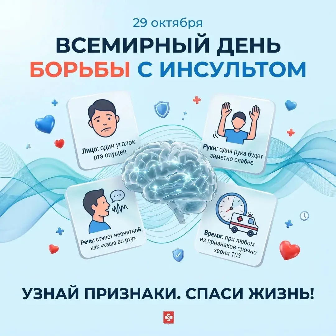 Всемирный день борьбы с инсультом: как распознать симптомы и защитить себя